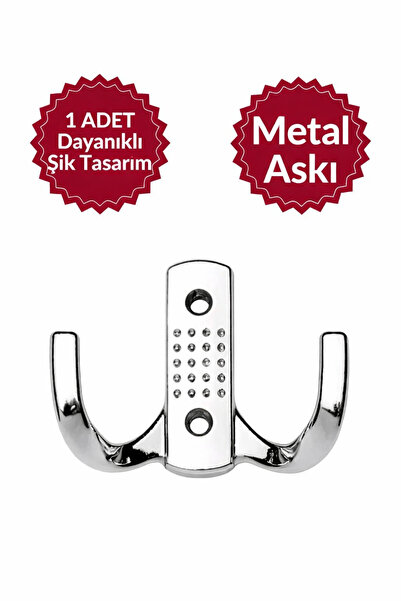 GÜMÜŞ Noktalı Krom Renk Portmanto Askı Krom Küçük Dolap Elbise Havlu Askısı
