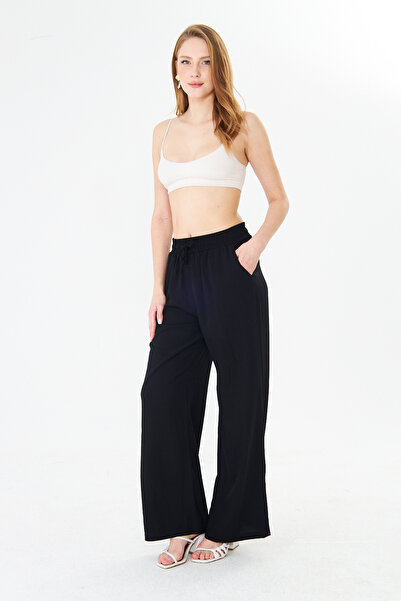 PIQUE PANTALONI DE DAMĂ Pantaloni din țesătură Strawberry cu talie elastică