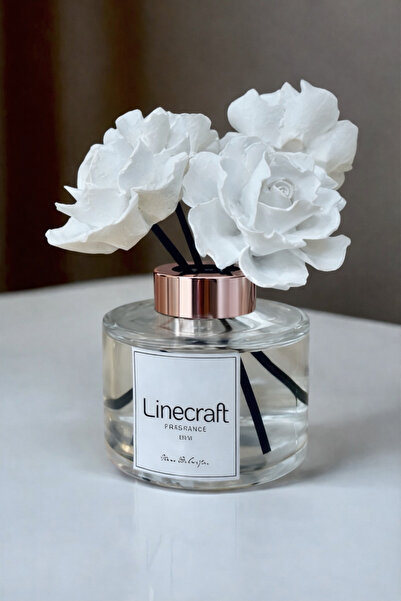 LİNECRAFT 150 Cc Seramik Çiçek Tasarımlı Çubuklu Oda Kokusu Japon Kirazı Aromalı