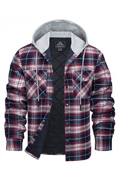 OEM Cămașă matlasată, tip jachetă, în carouri, cu fermoar și buzunare cu caps...