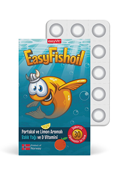 Easy Fishoil EasyFishoil Omega-3 ve D Vitamini Takviyesi – Portakal & Limon A...