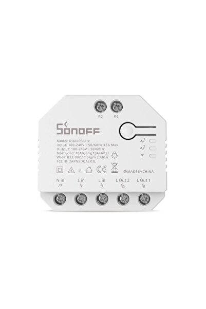 Sonoff DUALR3 Lite Wi-Fi 2 Kanal Akıllı Röle