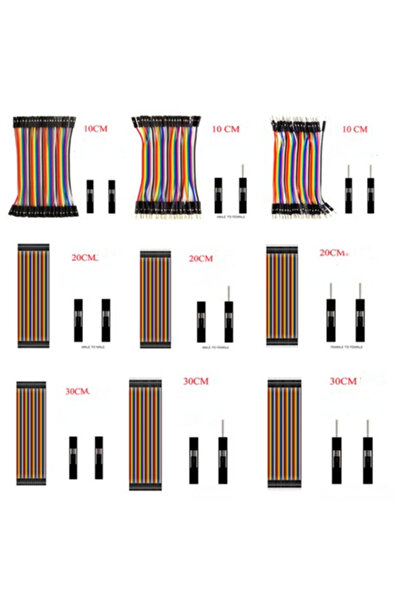 Choice4 سلك توصيل دوبونت بطول 40 سم (ذكر إلى ذكر + أنثى إلى ذكر + أنثى إلى أن...