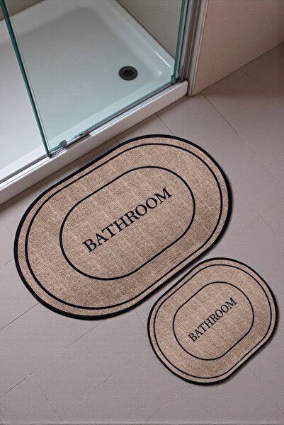 Helen's Home Bath Mat Digital Printing Set of 2, Water Absorbent, Non-Slip Ba...