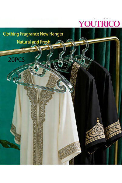 Youtrico مجموعة من 20 قطعة من علاقات بلاستيكية مانعة للانزلاق للعلاج بالروائح...