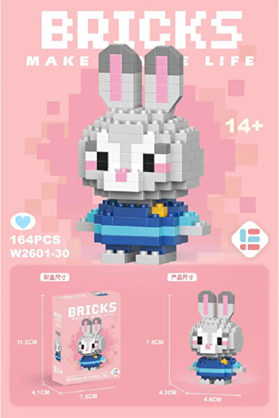 Genel Markalar Bricks Judy Hopps - Nick Wilde Mini Bricks 3D Puzzle / Sevimli...