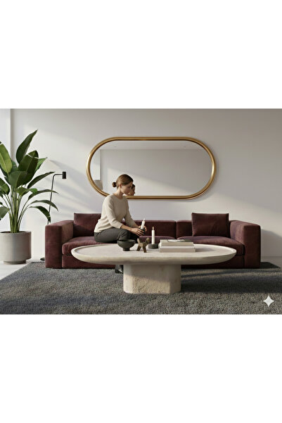 niza dekorasyon DOĞAL TRAVERTEN ZAMBAK ORTA SEHPA