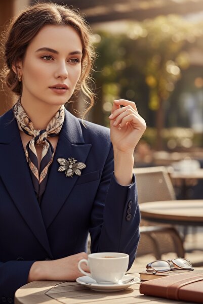 FAYRA ACCESSORIES Kristal Taşlı Arı Broş