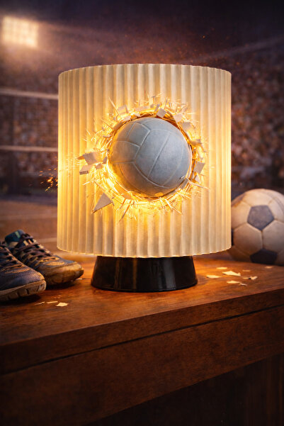 Baaloon Gece Lambası - Voleybol Dekoratif Lamba - Genç Odası İçin Hediye