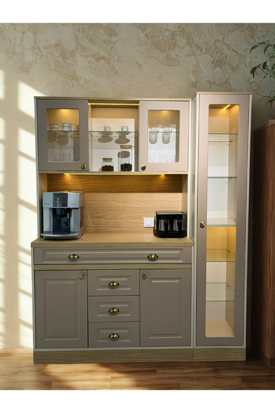 Avm 24 Mikel Masalı Kahve Köşesi Led Aydınlatmalı %100 Mdf Ücretsiz Montaj 16...