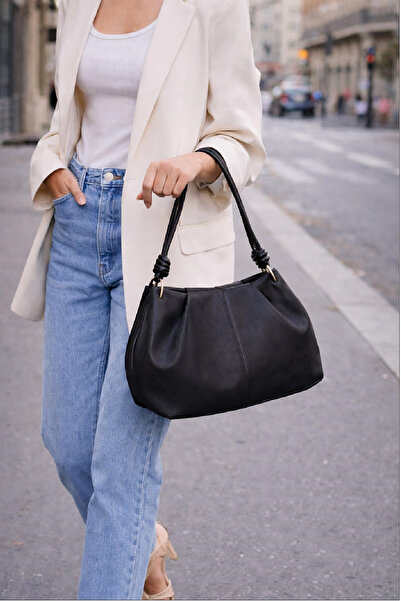 Mckanzie Knotted Handle Suede Bag