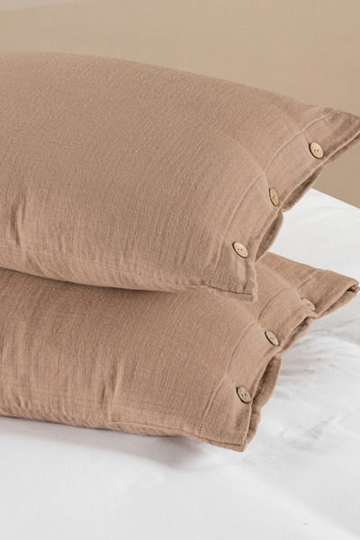 Owra 2-Piece Pillowcase 100% Cotton - 2 Layer Muslin, 50X70, Buttoned, Suitab...