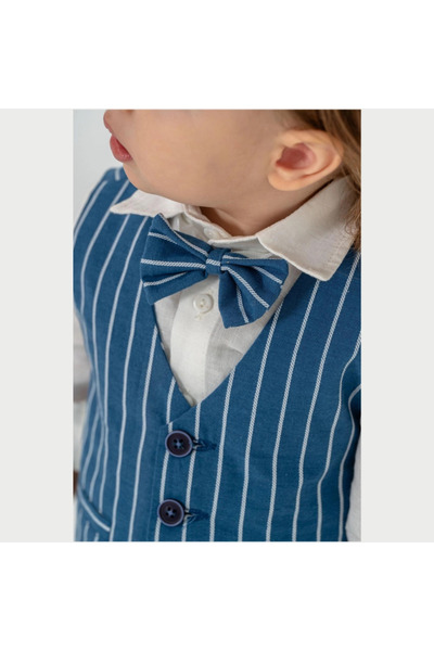 Micii Ștrumfi Set casual 3 piese pentru băieți, indigo