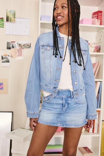 Bershka denim şort etek