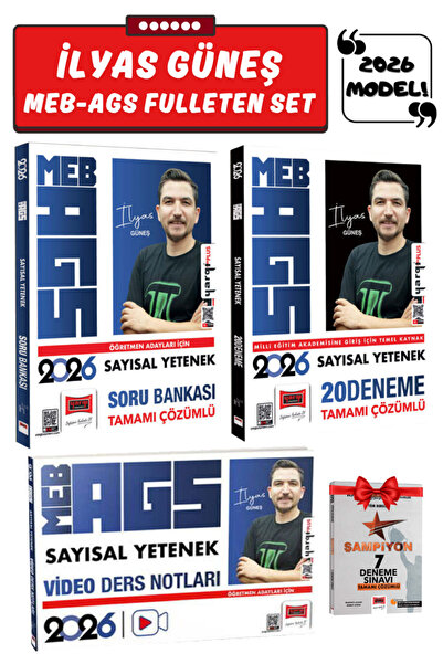 Yargı Yayınları İlyas Güneş | 2026 MEB-AGS Sayısal Yetenek Tamamı Çözümlü Sor...
