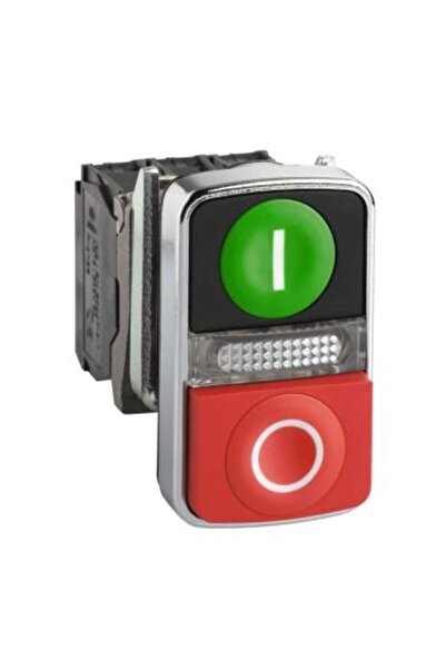 Schneider Electric XB4BW73731B5, Yeşil-Kırmızı Start-Stop Çiftli Buton, 1NA-1...