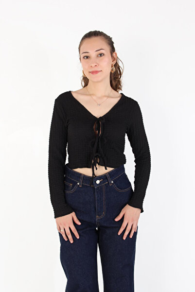 Mckanzie 6480 (N-1968) Bluză Bubble Raschel cu legături