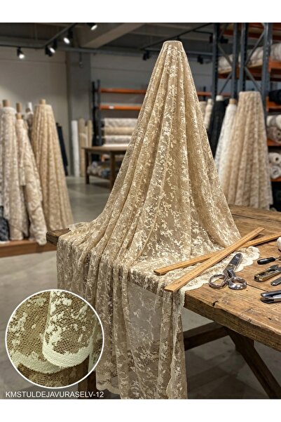 LEVENT ÖZEL Raşel Jakar Desenli Tül Perdelik Kumaş 100en300boy