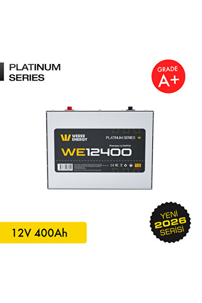 WERER ENERGY 24V 400Ah LiFePO4 Platinum Series Bluetooth'lu Lityum Demir Fosf...