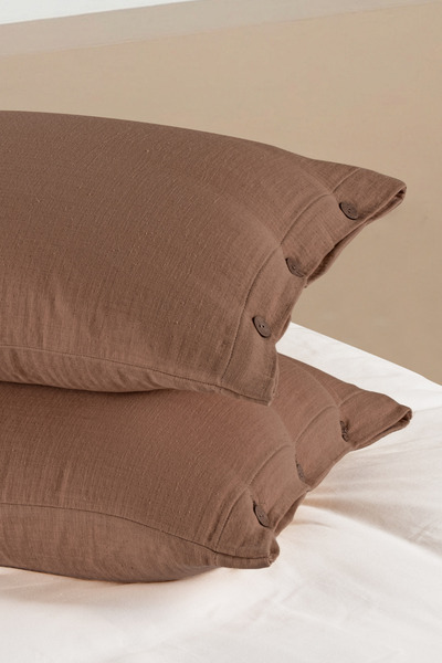 Owra 2-Piece Pillowcase 100% Cotton - 2 Layer Muslin, 50X70, Buttoned, Suitab...