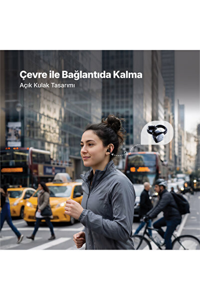 Ttec AirBeat Onyx Açık Kulak Tasarımlı Klipsli Kablosuz Bluetooth Kulaklık - 2KM178