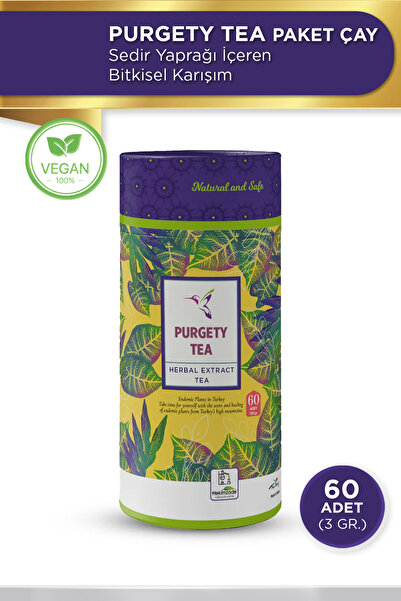 Hekimzade PURGETY TEA PAKET ÇAY - Sedir Yaprağı İçeren Bitkisel Karışım 60 Ad...