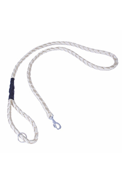 Doggie Braided Woven Dog Walking Collar Medium Khaki 2X140 cm