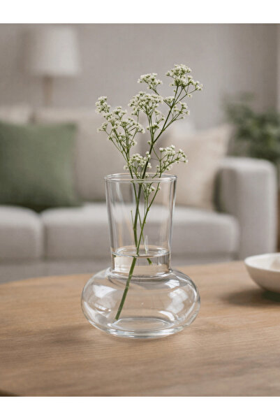 ERKUGO Borosilikat Cam Vazo, Mumluk, Soğuk Kahve Bardağı - Mantar 500ml