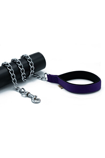 Doggie طوق كلب منسوج مريح، أرجواني متوسط، 4x110 سم