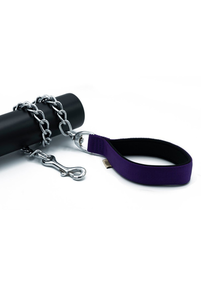 Doggie طوق كلب منسوج مريح أرجواني متوسط 4.5x80 سم