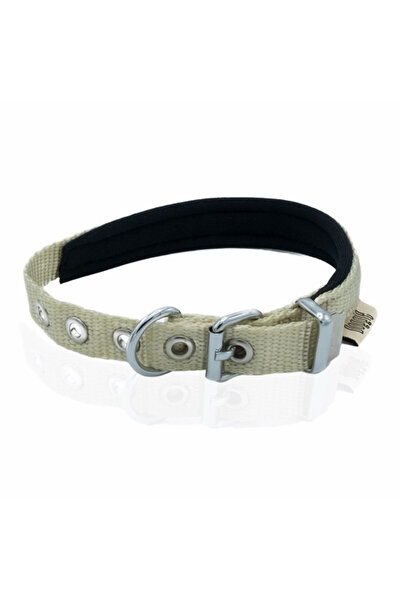 Doggie طوق كلب منسوج مريح كاكي صغير 1.5x20-25 سم