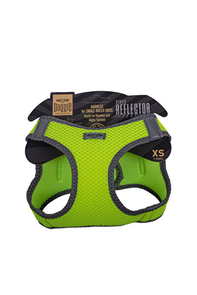 Doggie Havalı Dokuma Reflektör Küçük Irk Köpek Göğüs Tasması Xsmall Sarı 30-3...