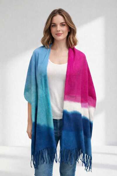 Cashmere Cashmere Gradient Wool Shawl-17
