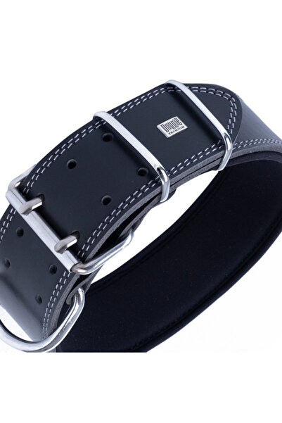 Doggie Durable Leather Dog Collar Small Black 6x55-65 Cm