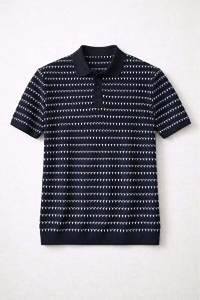 Valiberta Чоловіча футболка з віскозної тканини з візерунком Nordic - чорна