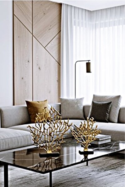 DECOSTYLE Mercan Döküm 2’li Dekor Set – Altın / Gümüş / Bakır / Antik Renk Se...