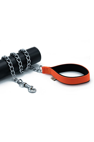 Doggie طوق كلب منسوج مريح برتقالي متوسط 4x110 سم