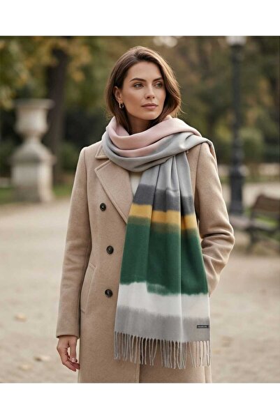 Cashmere KAŞMİR DEGRADE YÜNLÜ OMUZ ŞALI