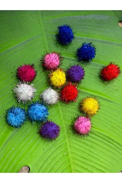 Gönülden Tasarım Комплект от 15 блестящи помпона, 2 см