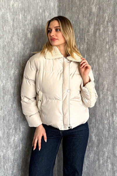 ModaPlaza Collar Pocket Fur Coat 605555