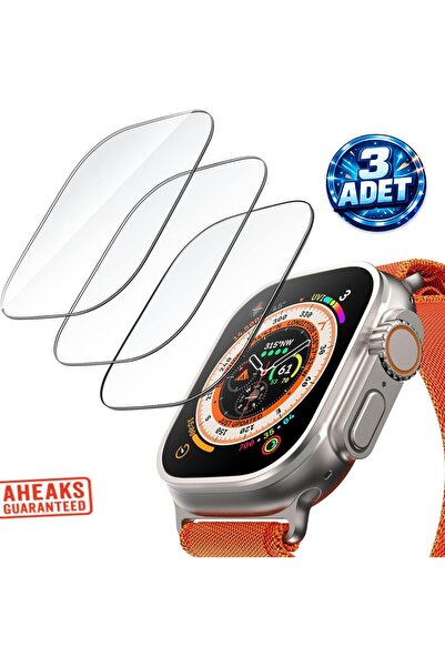 aheaks 3'lü Paket Watch Ultra 3/2/1 49 mm için Nano Ekran Koruyucu, Nano Cam ...