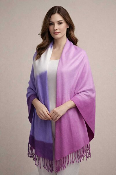 Cashmere KAŞMİR DEGRADE YÜNLÜ OMUZ ŞALI-10
