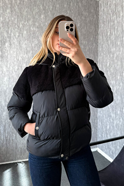 ModaPlaza Γυναικείο πουπουλένιο παλτό ώμου 60577