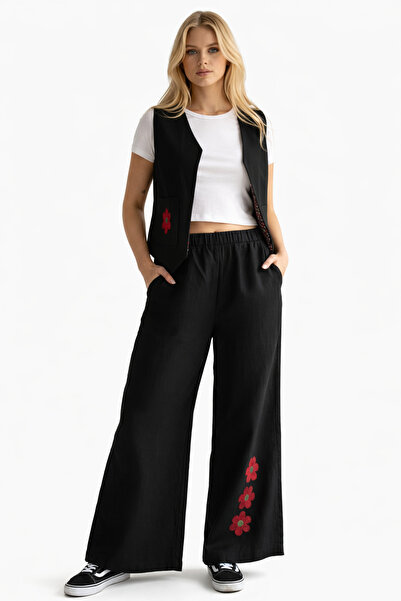 Butik Ayseba طقم بنطلون نسائي من الفلانيل ديفيتين فلورال طقم فيست