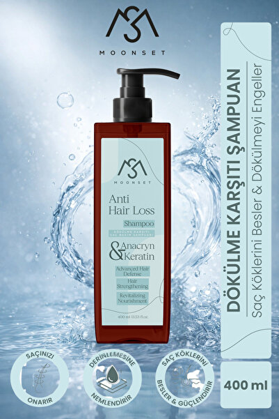 moonset Saç Dökülmesine Karşı Etkili Premium Şampuan Keratin Ve Bitkisel Özlü...