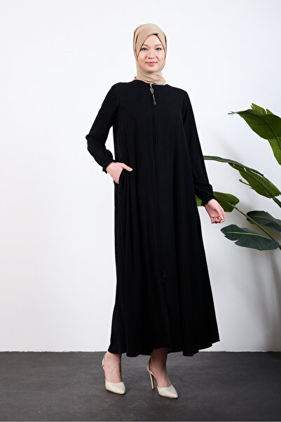 OKTAYUSTA COLLECTİON Medine İpeği Mevlana Ferace Siyah