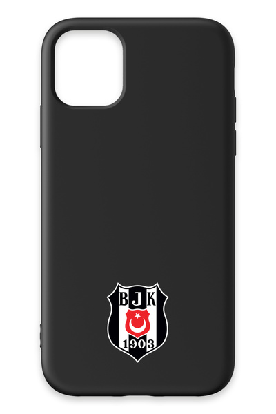 Beşiktaş iPhone 11 Uyumlu Beşiktaş Logo Siyah Telefon Kılıfı