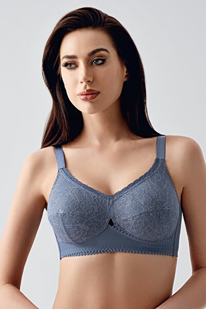 NEWBRA LINGERIE حمالة صدر نسائية باللون الأزرق الأغنام Minimizer C Cup