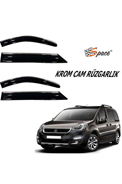 Space Peugeot partner tepe cam rüzgarlığı kromlu 2008+ 2li / CARU462