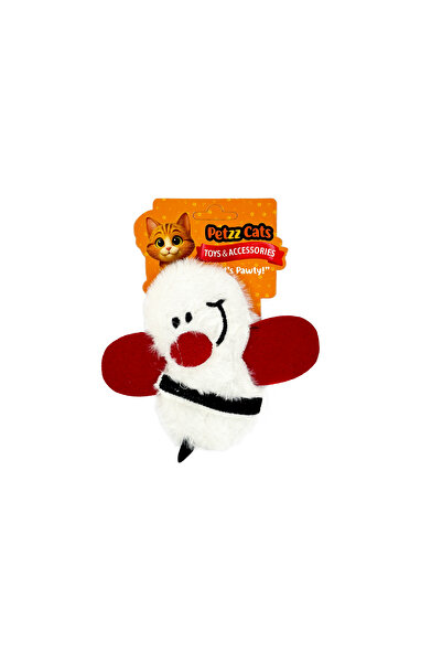 Petzzcats لعبة قطط محشوة بي ماتاتابي مع صوت خشخشة، لون أبيض، 15×14 سم